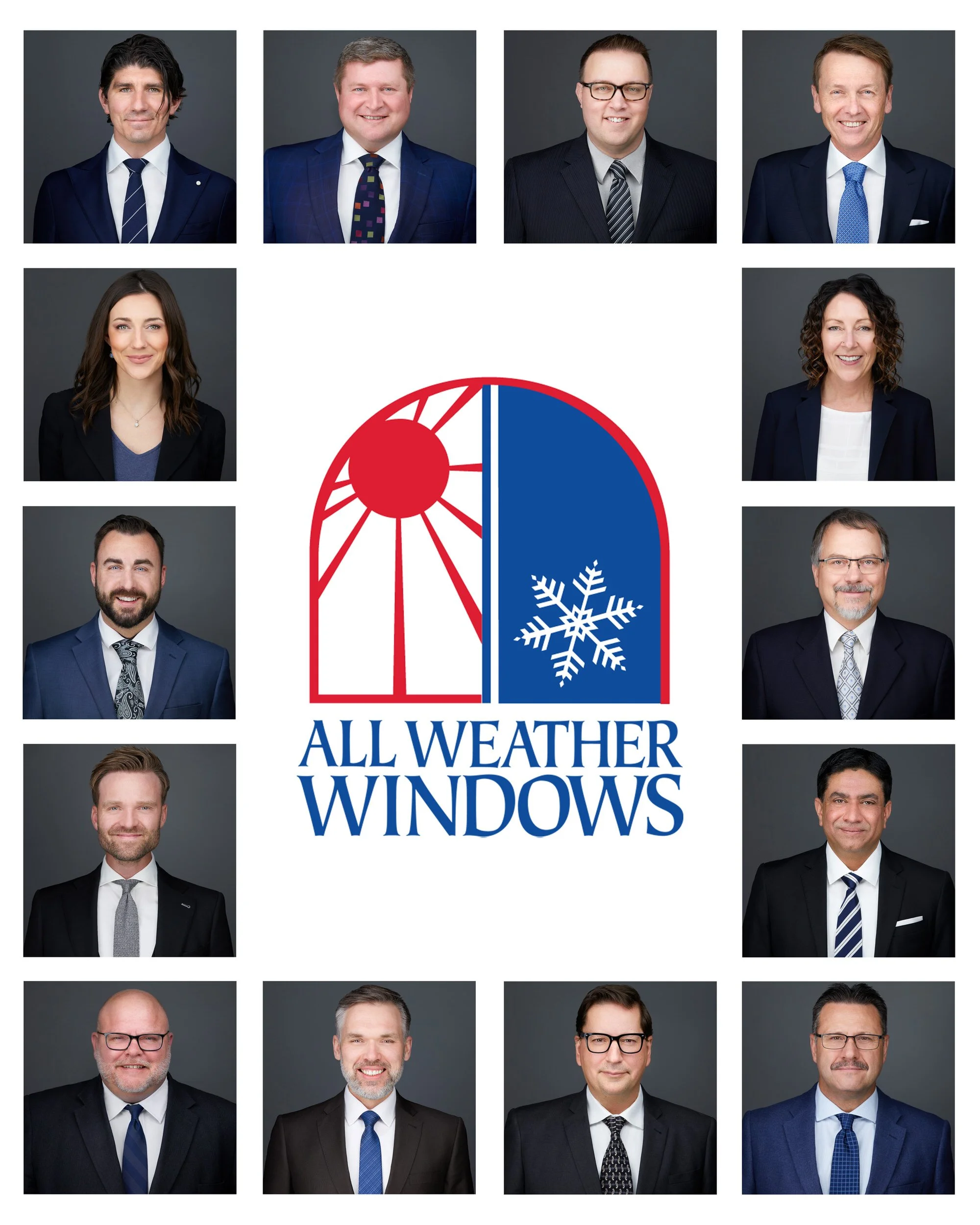 All Weather Windows staff portraits: one matched set
