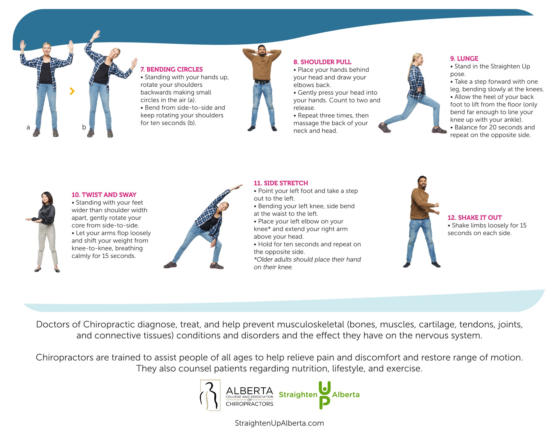 Program sheet, Reach for better posture: the second six stretches