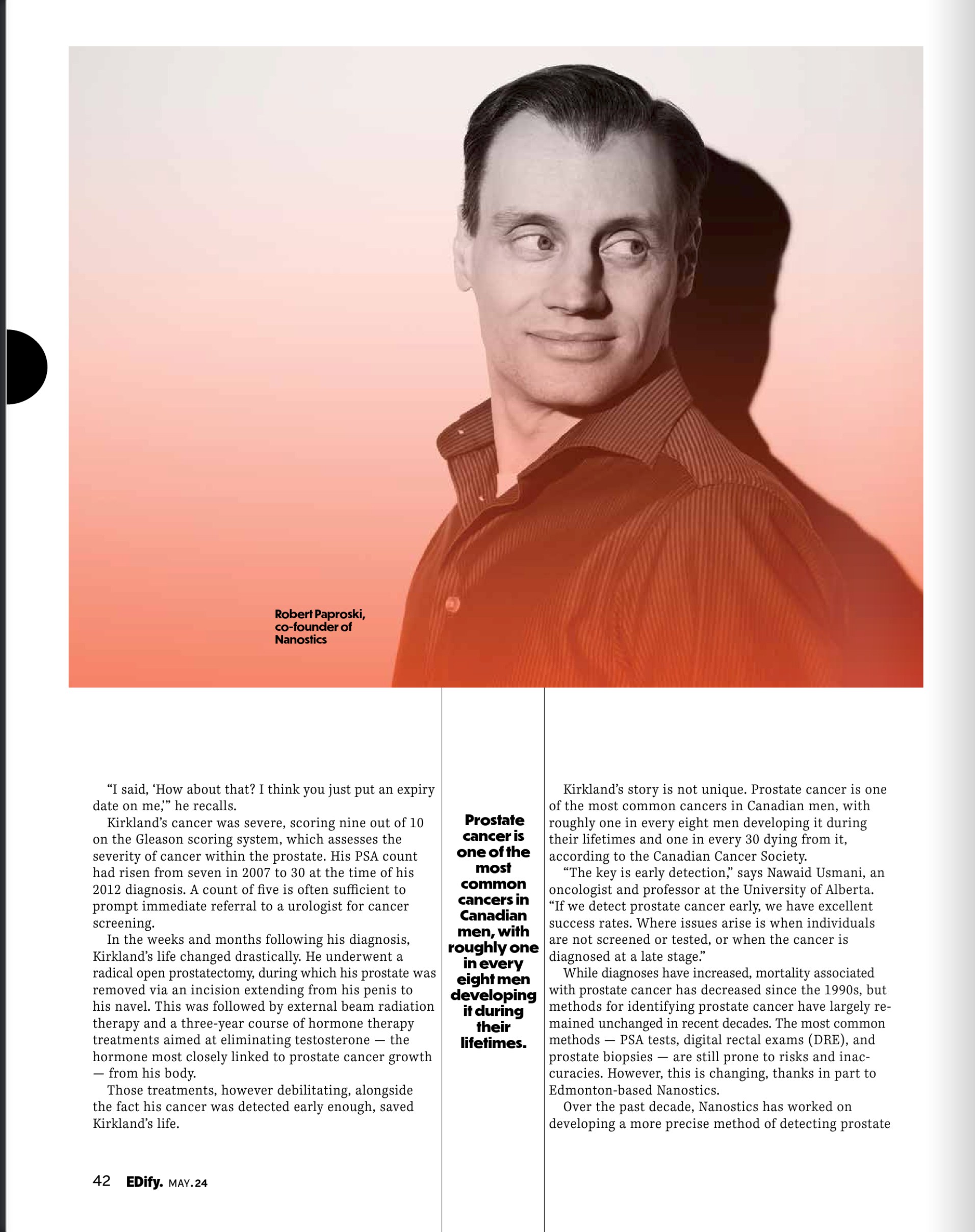 The story continued: Robert Paproski, co-founder of Nanostics, on peach