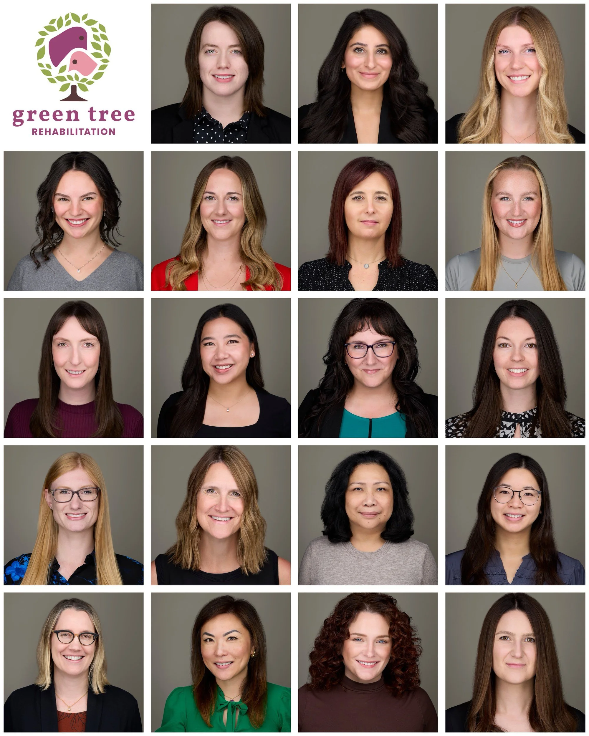 Greentree Rehab — team headshots, Edmonton